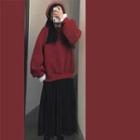 Sweatshirt / Midi A-line Skirt / Set