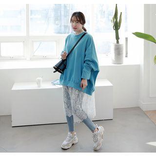 Batwing-sleeve Cotton Sweatshirt