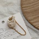 Freshwater Pearl Chained Cuff Earring 1 Pc - Gold - One Size