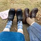 Platform Buckled Lace-up Shoes