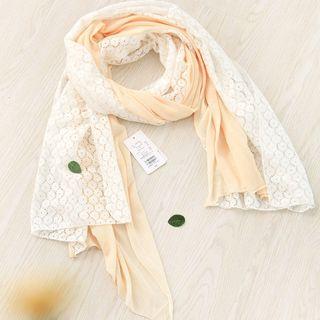 Lace Panel Light Scarf