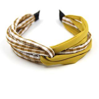 Plaid Panel Criss Cross Headband