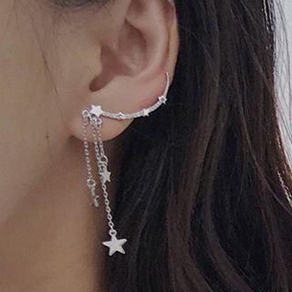 Star Fringed Cuff Earring