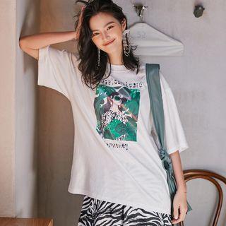 Midi Zebra Print Chiffon Skirt