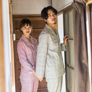 Loungewear Set: Couple Matching Plaid Shirt + Pants