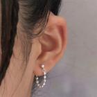 Bead Sterling Silver Hoop Earring / Gift Box / Set