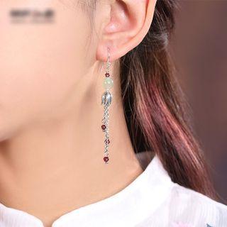 Fringed Drop Earring 1 Pair - Silver - One Size