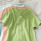 Button-down Short-sleeve Polo Dress