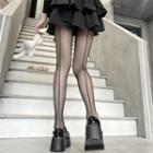 Sheer Tights / Striped Sheer Tights / Bow Accent Tights