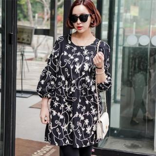 Embroidered 3/4-sleeve Tunic