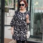 Embroidered 3/4-sleeve Tunic