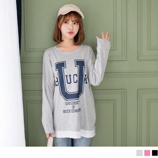 Mock Two Piece Letter Panel Top