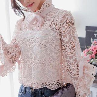 Lace Flared-cuff Top