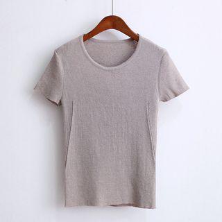 Short-sleeve Knitted T-shirt