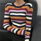 Striped Knit Top Stripes - Multicolor - One Size