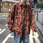 Maple Leaf-print Loose-fit Shirt