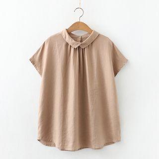 Collared Linen Blouse