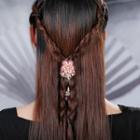 Rhinestone Faux Pearl Flower Hair Clip As Shown In Figure - One Size