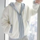 Two Way Fleece Panel Zip Hoodie
