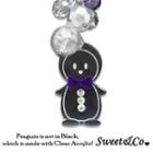 Mini Violet Bowtie Penguin Necklace
