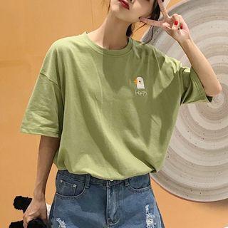 Duck Embroidered Short-sleeve T-shirt