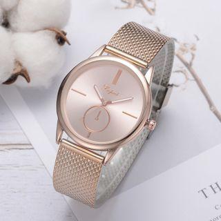 Silicone & Alloy Strap Watch