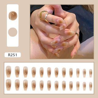 Gradient Faux Nail Tips R251 - Coffee - One Size