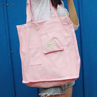 Appliqu  Canvas Shopper Bag