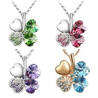 Austrian Crystal Four-leaf Clover Necklace