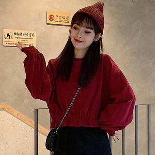 Plain Pullover / Midi Straight-fit Skirt