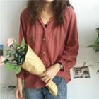 Collarless Blouse