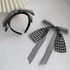 Houndstooth Ribbon Headband / Hair Clip