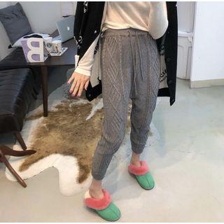 Drawstring Waist Knit Pants