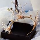 Rhinestone Headband Headpiece - Gold - One Size