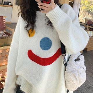 Round-neck Snowman Knit Sweater