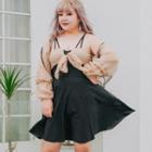 Set: Strappy Swim Dress + Shorts + Cover-up