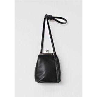 Faux-leather Kiss-lock Cross Bag