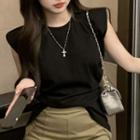 Sleeveless T-shirt Black - One Size
