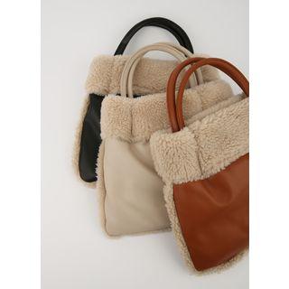 Fleece-lined Tote Bag With Strap