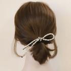 Knot Rhinestone Hair Tie Bow - One Size