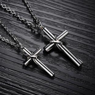 Couple Cross Titanium Steel Necklace