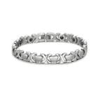 Simple Romantic Heart-shaped 316l Stainless Steel Bracelet Silver - One Size