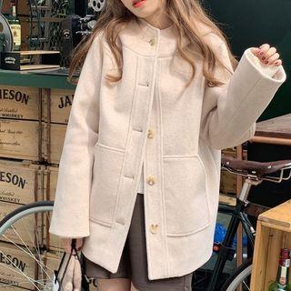 Button-up Hooded Jacket