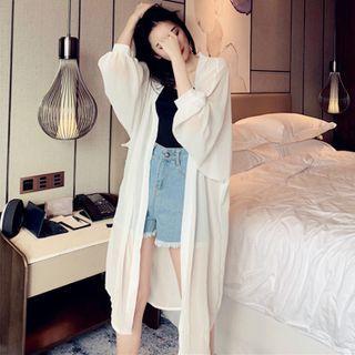 Sheer Chiffon Long Jacket