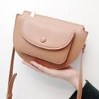 Pocketed Faux Leather Crossbody Bag