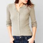 Plain Ribbed Basic Cardigan