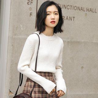 Plain Knit Top White - One Size