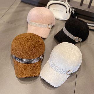 Embellished Belt Fleece Cap
