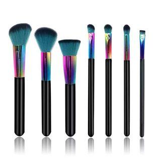 Set Of 8: Iridescent Handle Makeup Brush Multicolor - One Size