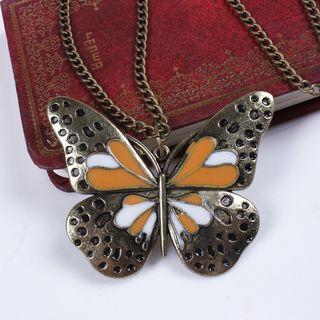 Embossed Butterfly Necklace